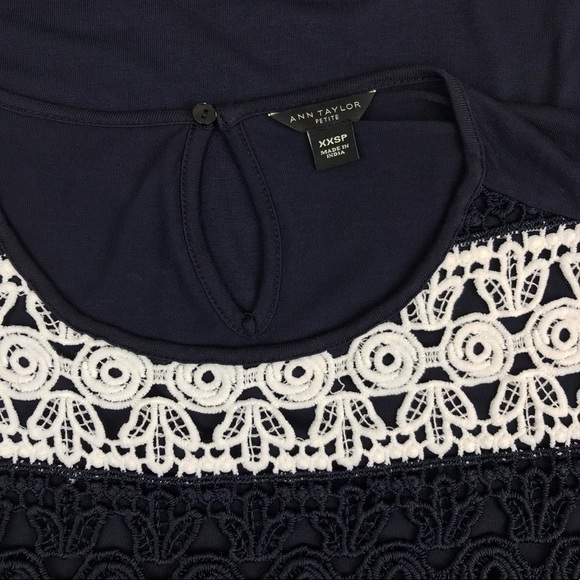 NEW {Ann Taylor} Petite Crochet Striped Tank - Picture 6 of 8